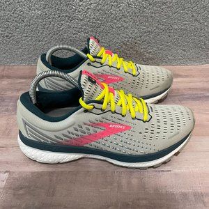 Brooks Ghost 13 Running Shoes Women's 9 B Gray Blue Athletic Sneakers Trainer